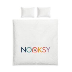 Cotton Bed Set - Nooksy Logo Duvet Cover & Pillowcases