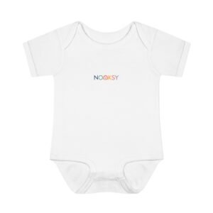 Infant Bodysuit – 'NOOKSY' Colorful Logo Baby Onesie