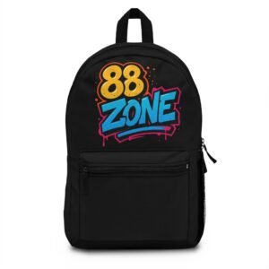 Colorful Street Art Backpack for Teens, Trendy School Bag, Gift for Students, Urban Style, 88 Zone Design