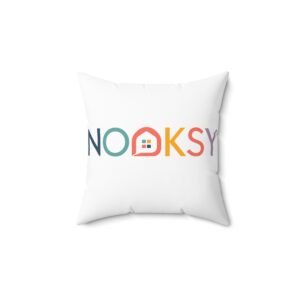 Square Pillow — Colorful 'Nooksy' Home Logo Accent Pillow