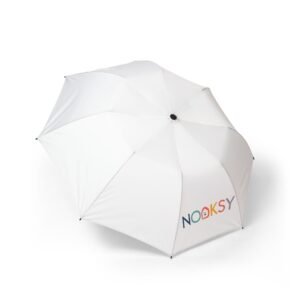 Foldable Semi-Automatic Umbrella — Compact Travel Rain Umbrella with NOOKSY Logo