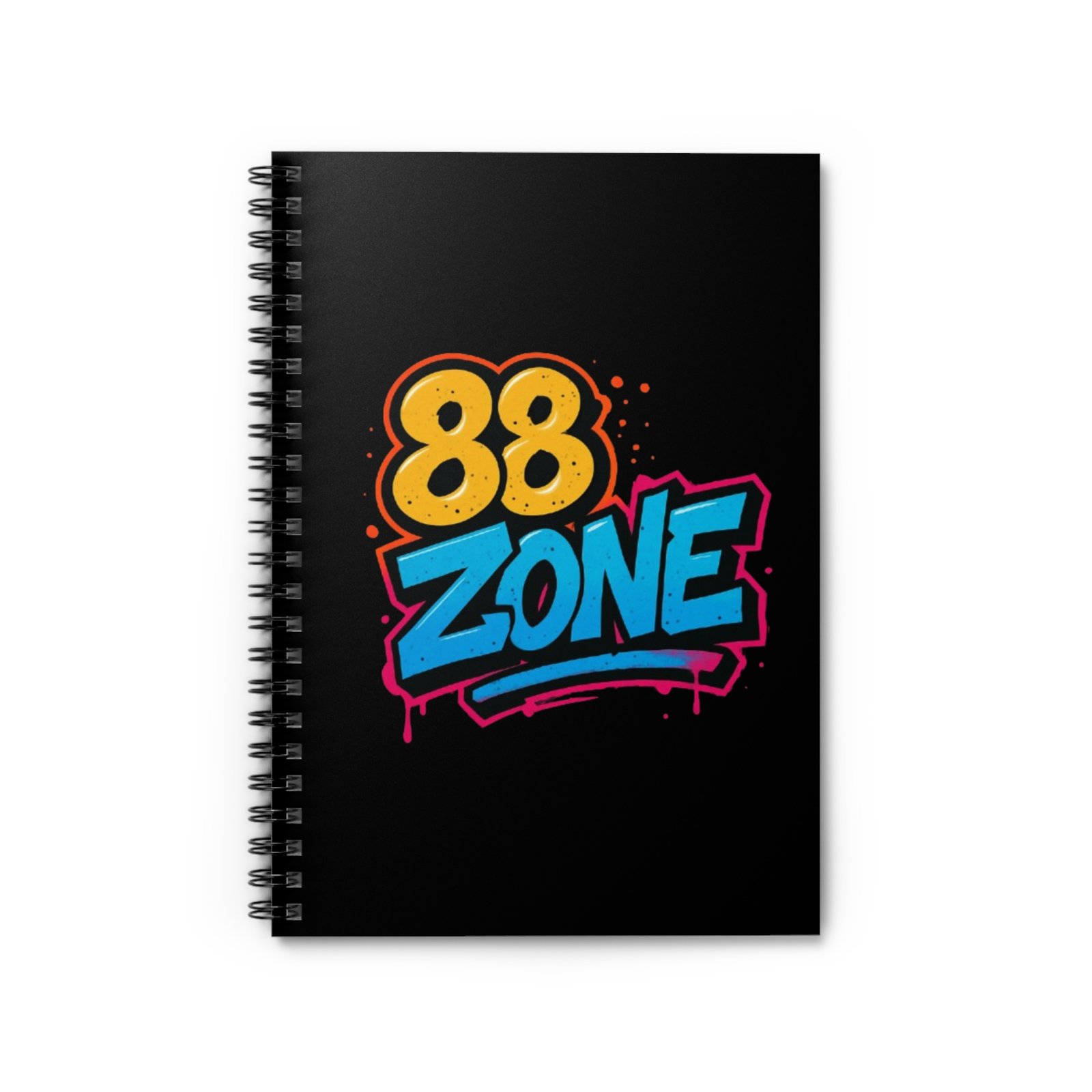 Graffiti Spiral Notebook - 88 Zone, Urban Journal, Teen Gift, School Supplies, Street Art Stationery