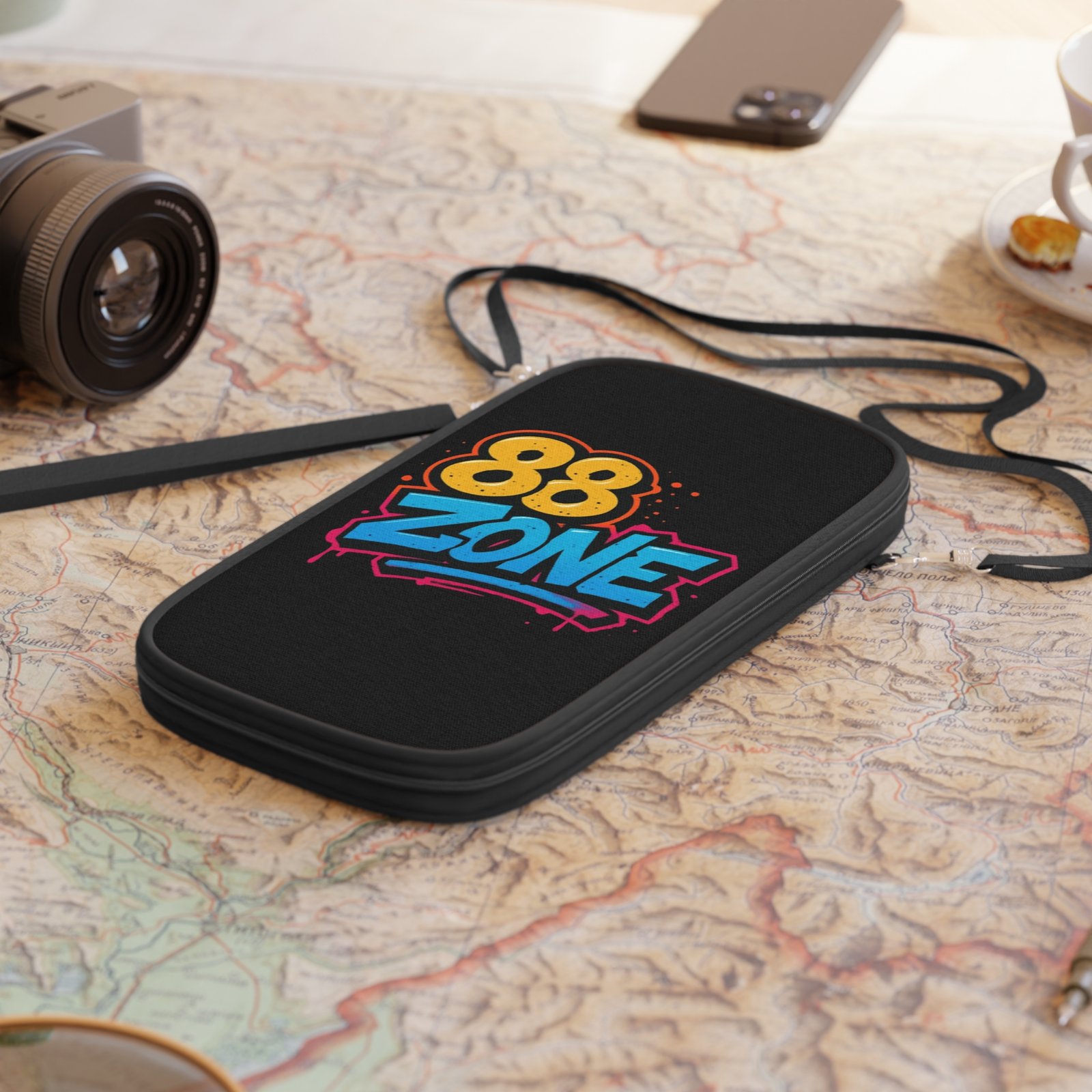 Vibrant Passport Wallet - 88 Zone Graphic | Travel Organizer, Gifts for Travelers, Adventure Accessory, Unique Travel Wallet - Image 4