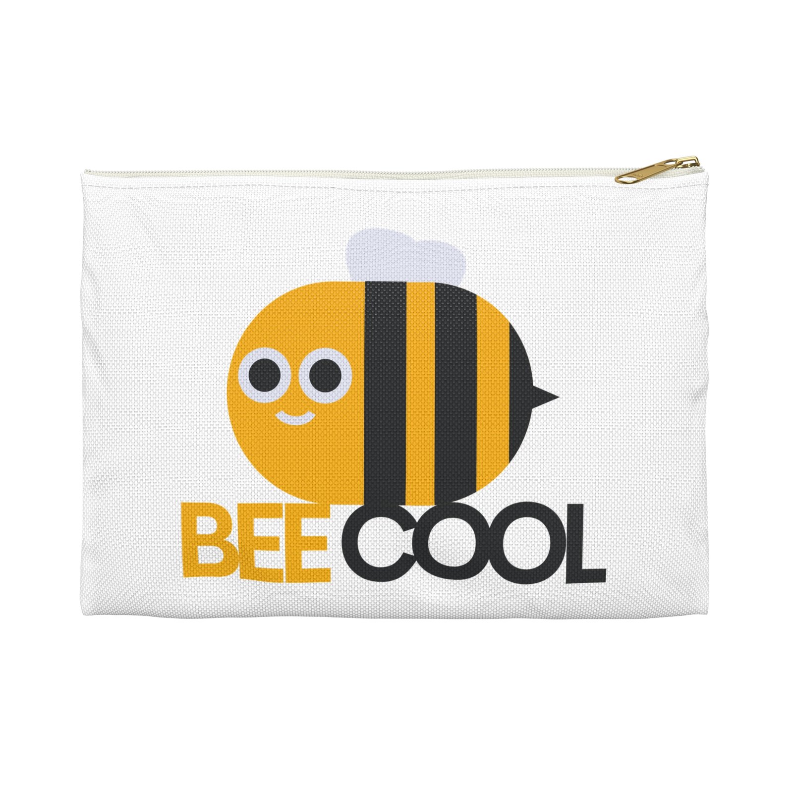 Cute Bee 'Bee Cool' Accessory Pouch, Fun Makeup Bag, Unique Gift for Beekeepers, School Supplies, Travel Organizer, Small Items Holder - Image 5