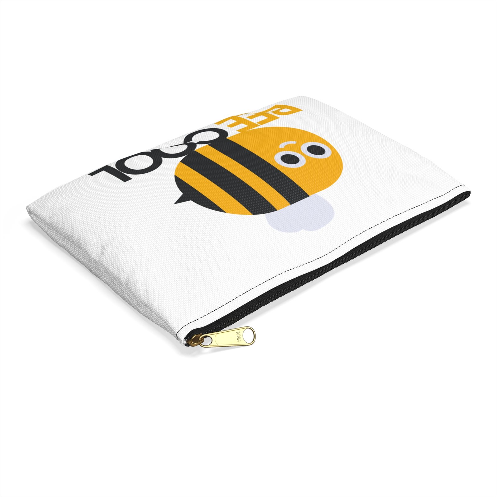 Cute Bee 'Bee Cool' Accessory Pouch, Fun Makeup Bag, Unique Gift for Beekeepers, School Supplies, Travel Organizer, Small Items Holder - Image 3